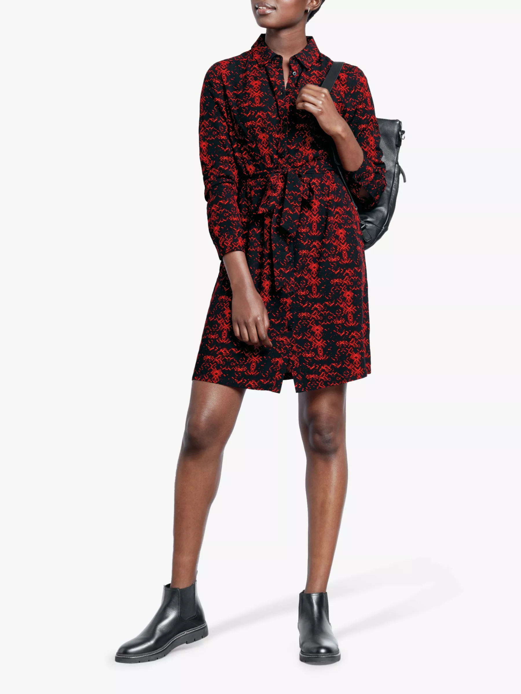 hush kensington shirt dress red