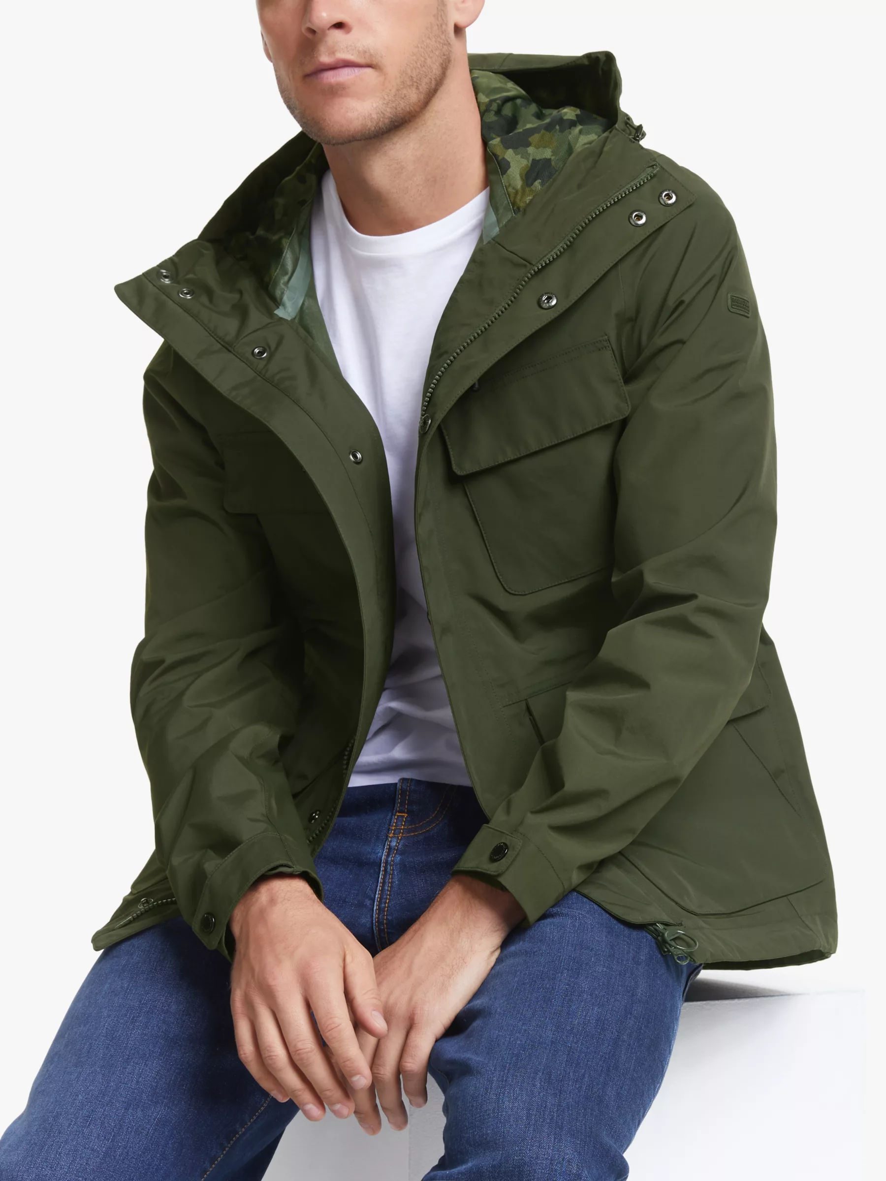 barbour navy seafield jacket