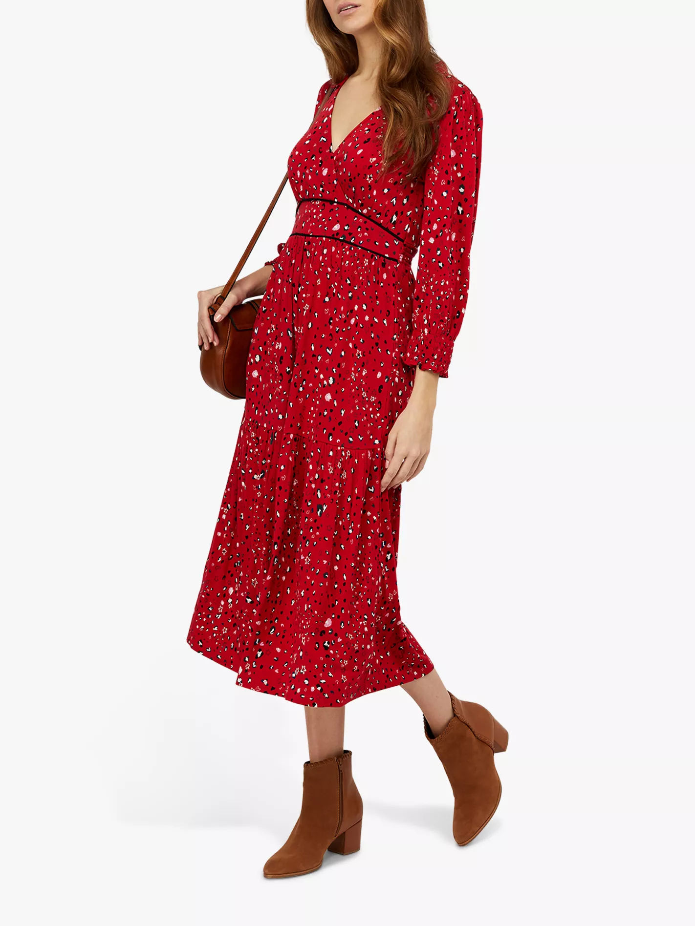 monsoon red bardot dress