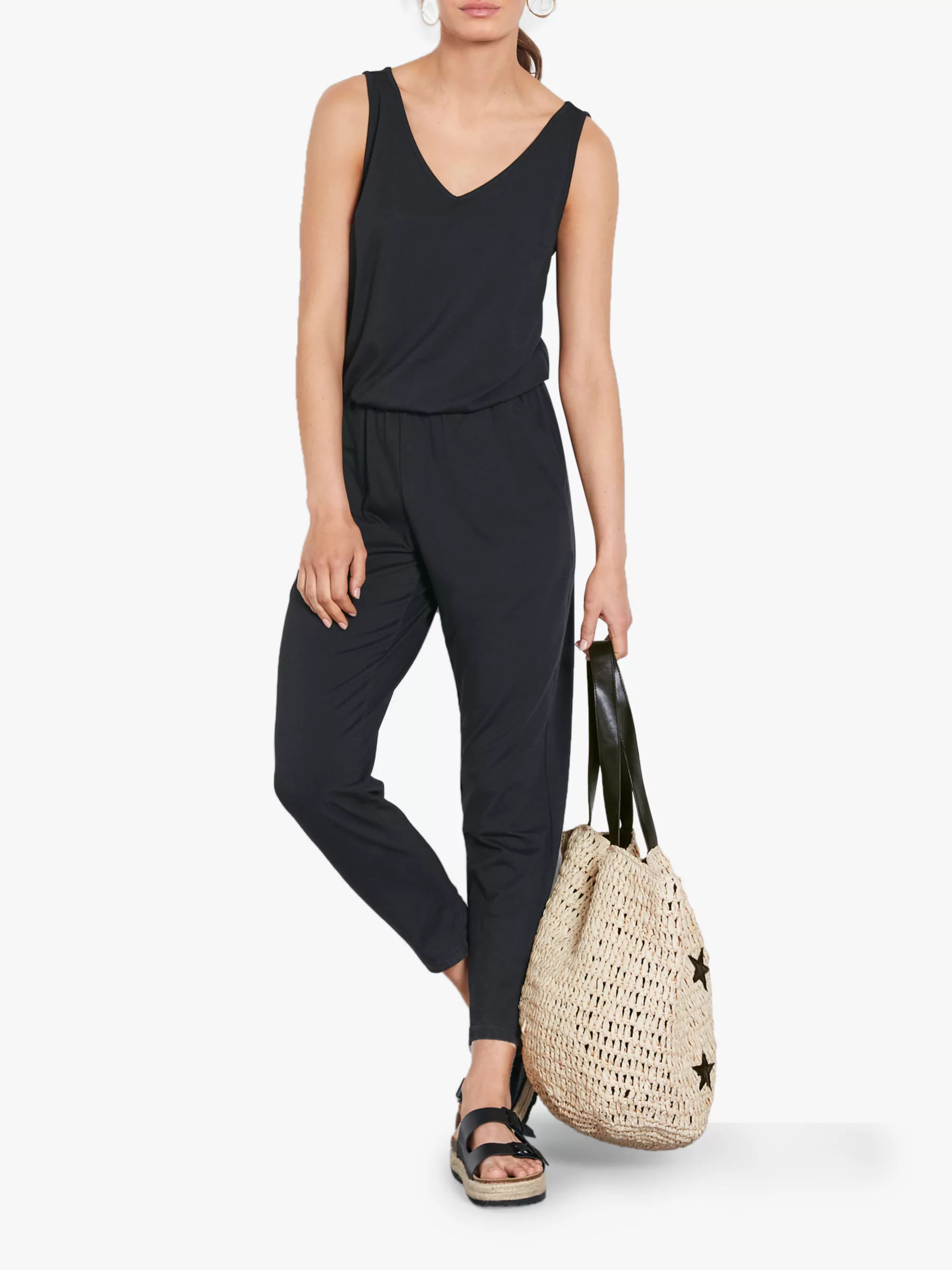 hush cropped jersey jumpsuit