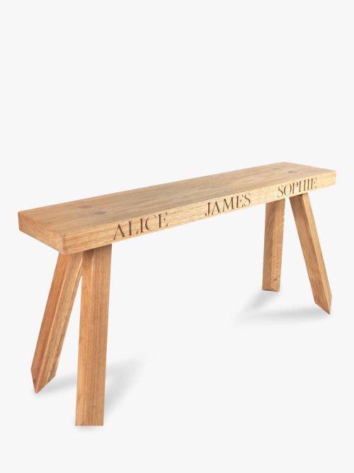 The Oak And Rope Company Personalised Medium Classic Bench Oak