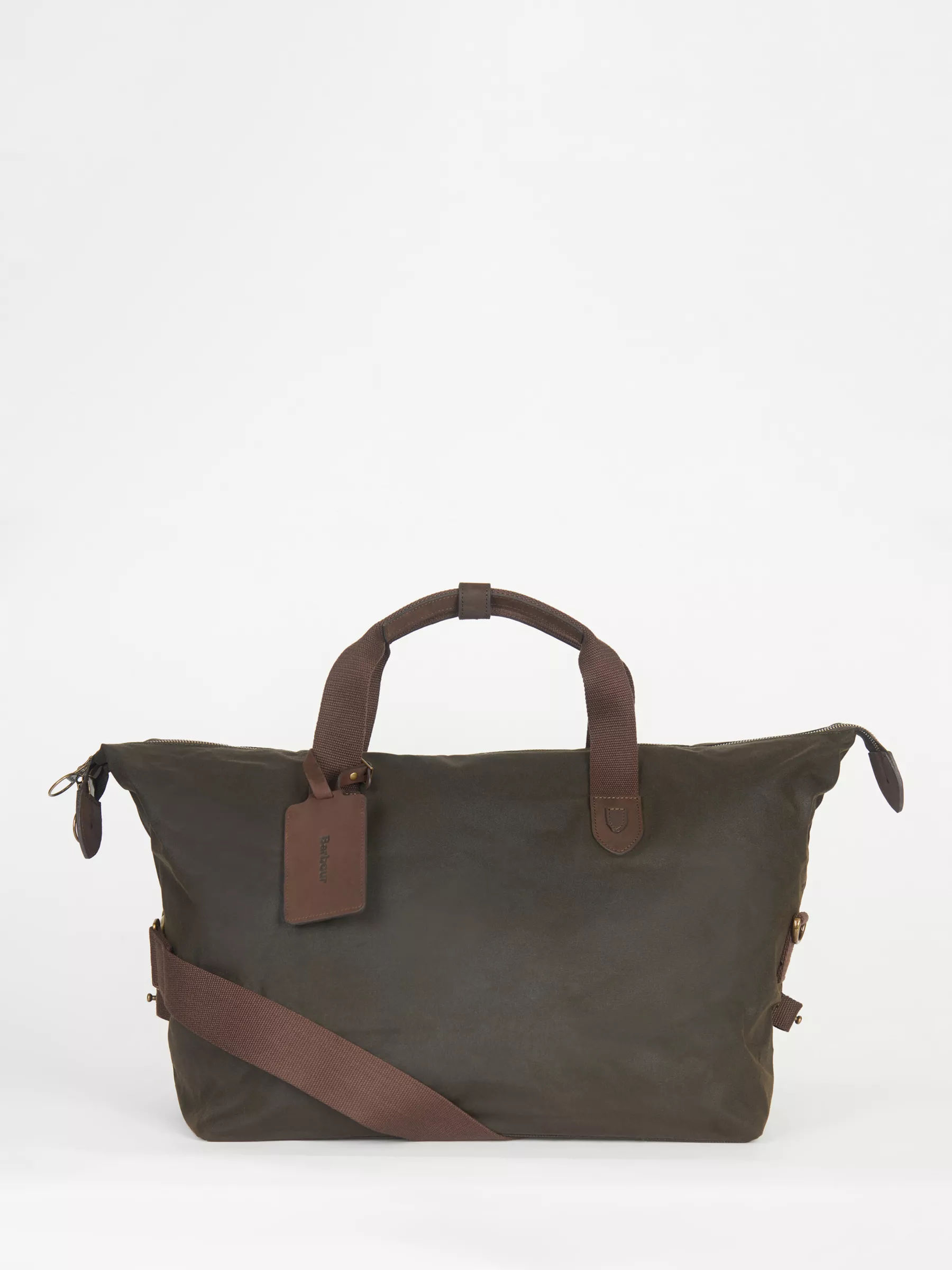 barbour leather holdall