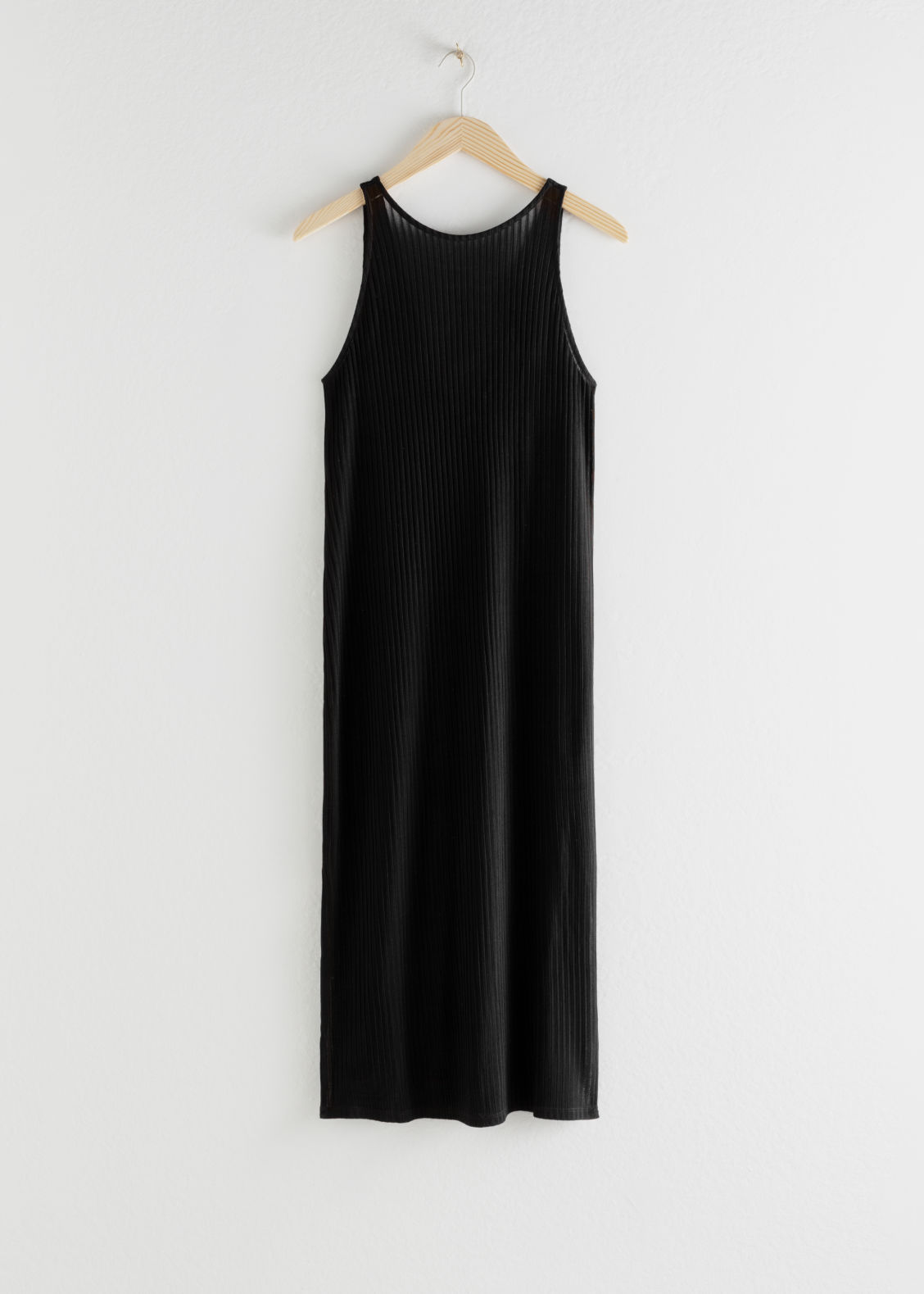 double slit midi dress