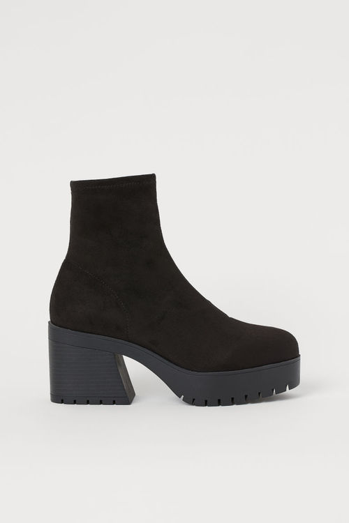 H M Platform Ankle Boots Black Compare Highcross Shopping Centre Leicester