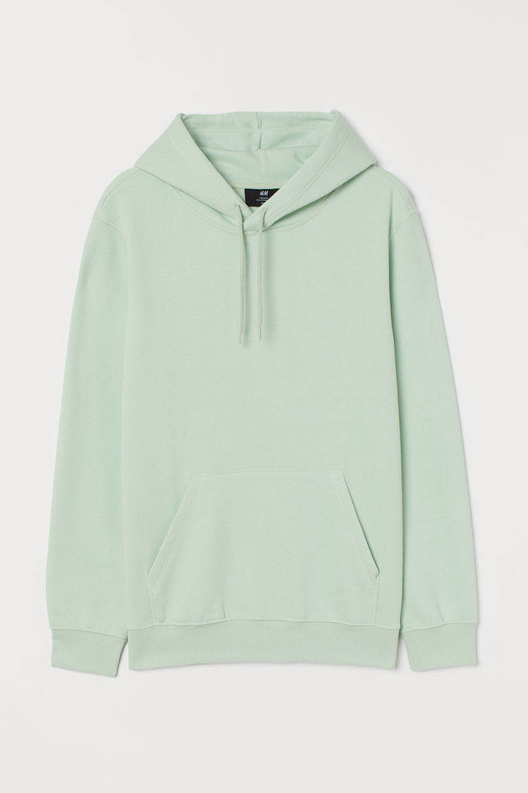 h and m green hoodie
