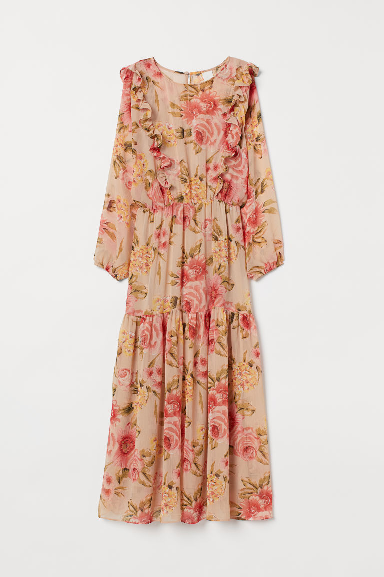 h and m floral dress