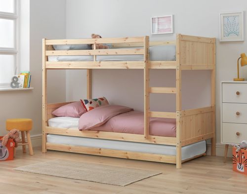 Argos Home Detachable Pine Bunk Bed Frame With Trundle 230 00