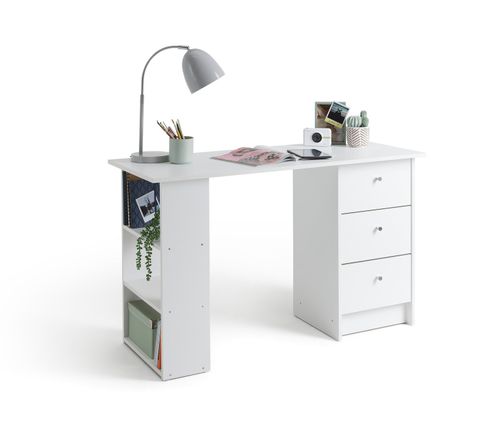 Argos Home Malibu 3 Drawer Office Desk White Compare