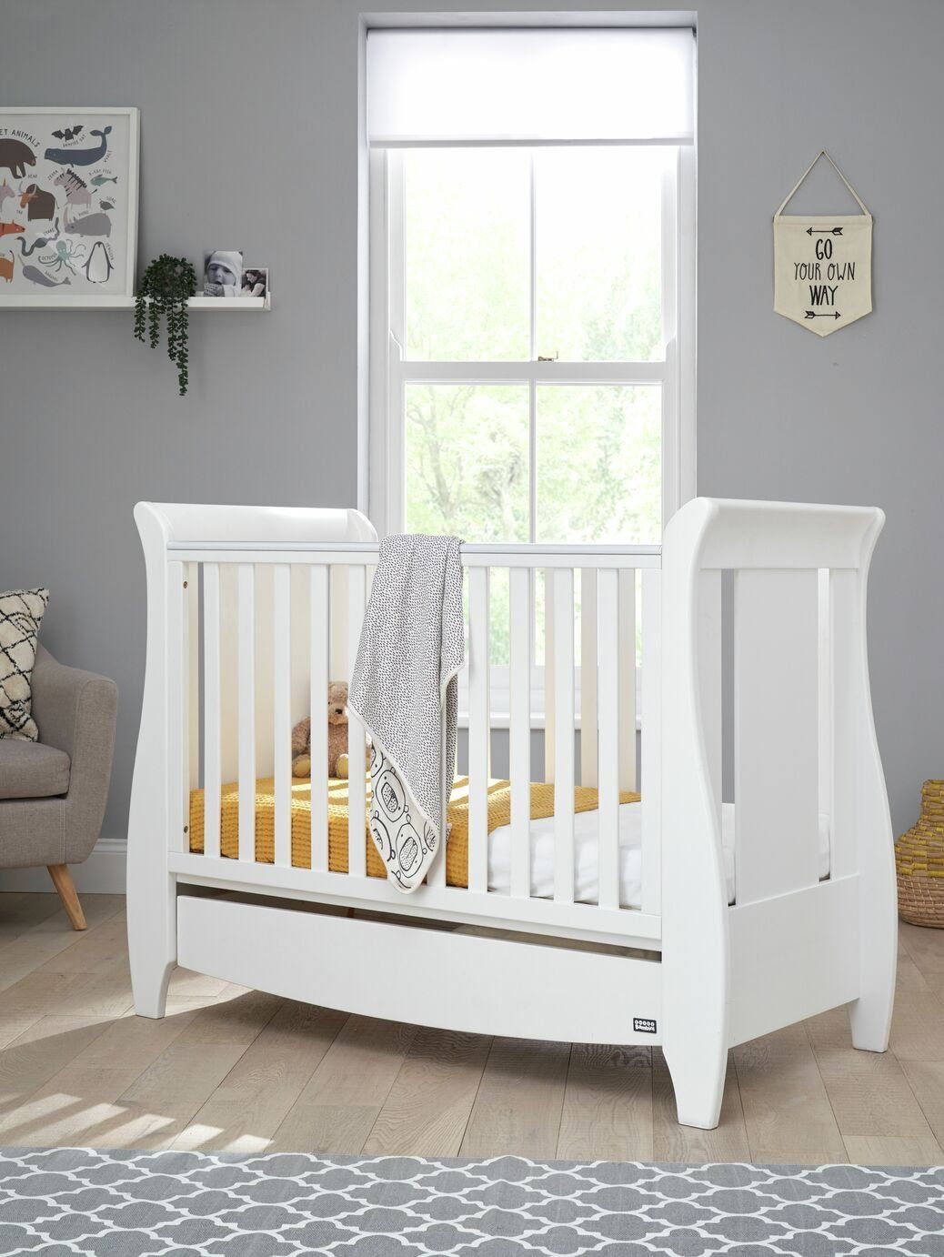 argos sleigh cot bed