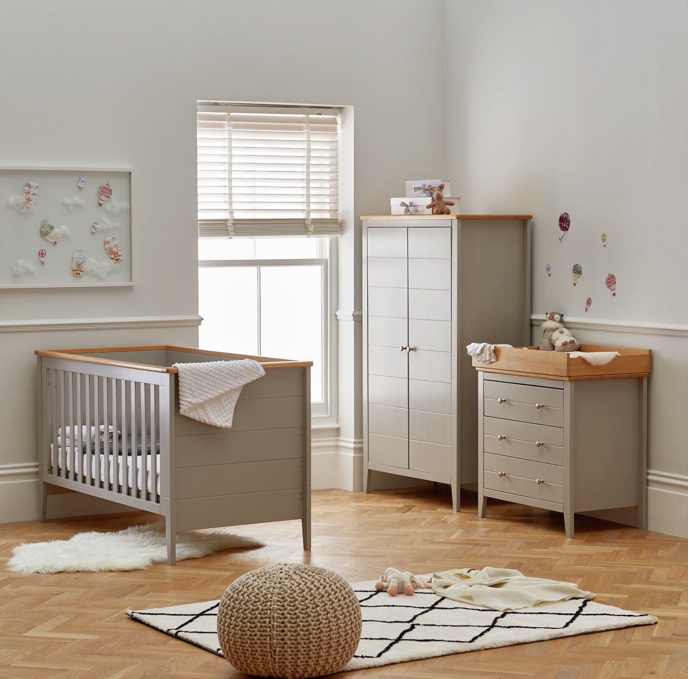 mamas and papas harrow 3 piece set grey