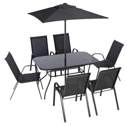 Argos Home Sicily 6 Seater Metal Patio Set Black Compare