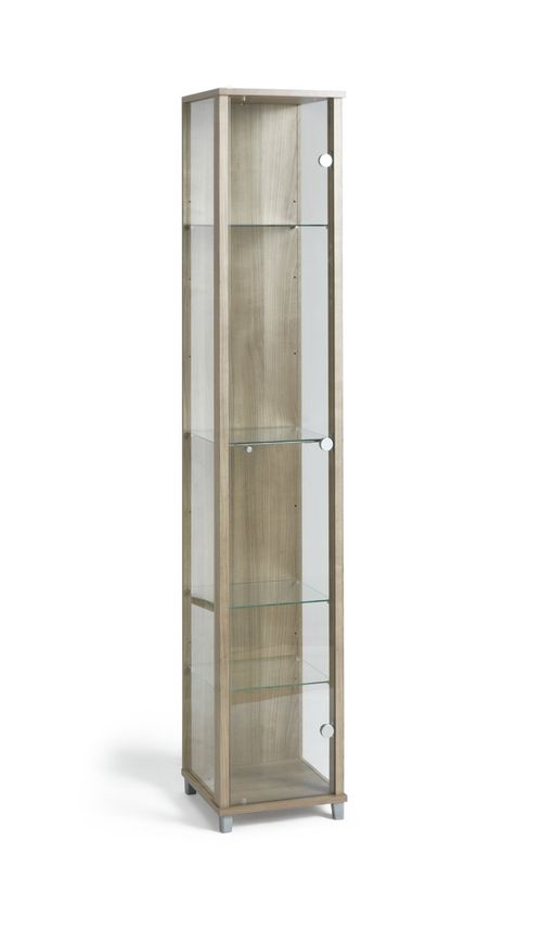 Argos Home 1 Door Glass Display Cabinet Light Oak 100 00