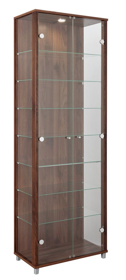 Argos Home 2 Glass Door Display Cabinet Walnut Effect 195 00