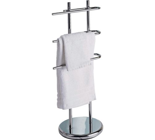 Argos Home 3 Bar Freestanding Curved Towel Rail Chrome Plate