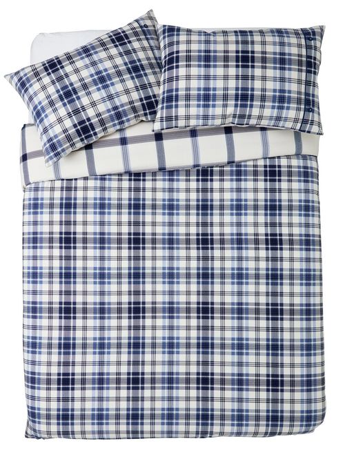 Sainsbury S Home Brushed Check Bedding Set Kingsize Compare