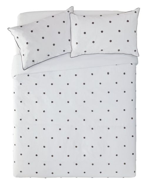 Argos Home Grey Spot Tufted Bedding Set Double Compare