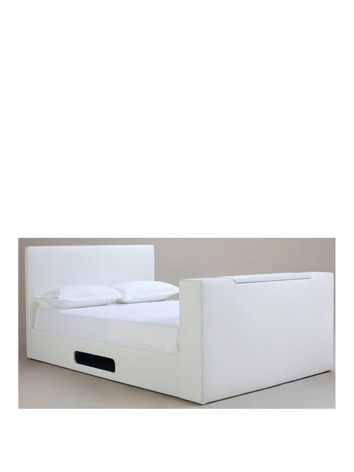 Talbot Faux Leather Tv Bed Frame With Mattress Options Buy And