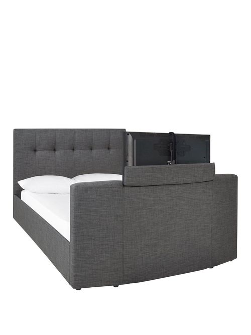 Rialto Fabric Tv Bed With Bluetooth Usb Charging And Mattress