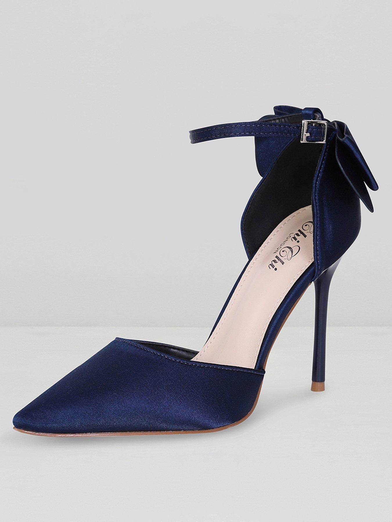 navy court shoes with ankle strap