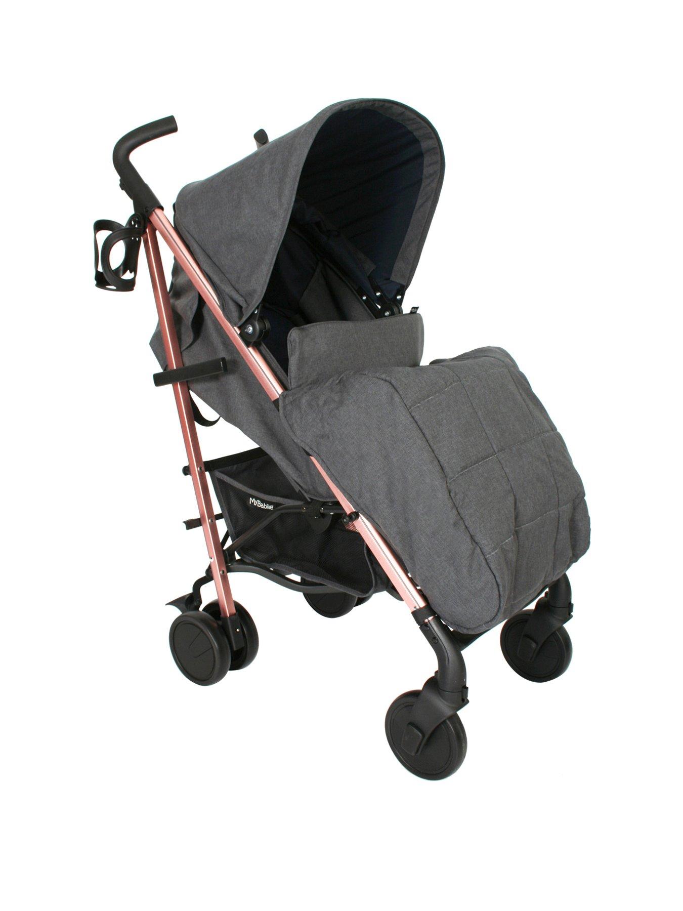 my babiie navy hearts stroller