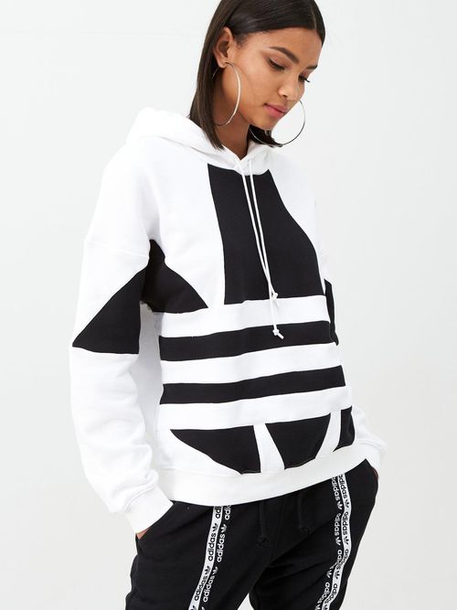 Adidas Originals Large Logo C Hoodie Red 38 00 Grazia