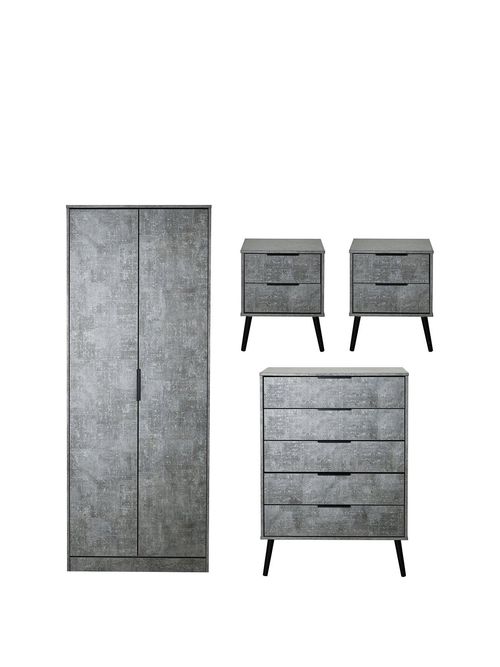 Swift Berlin Ready Assembled 4 Piece Package 2 Door Wardrobe 5