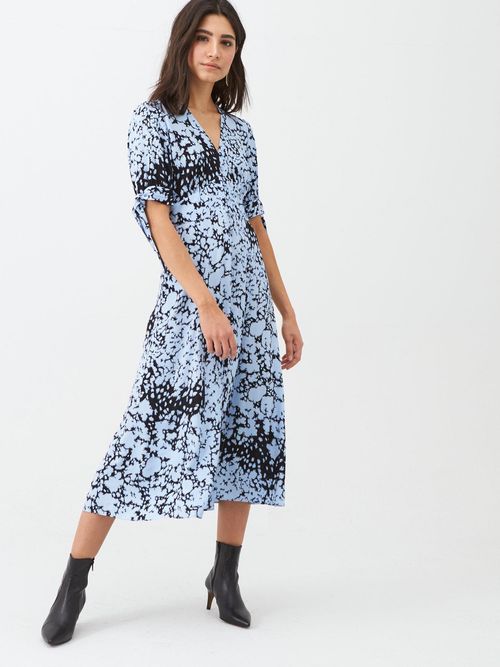 Whistles High Neck Abstract Animal Carlotta Dress Red Compare Grazia
