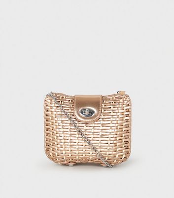 new look woven bag