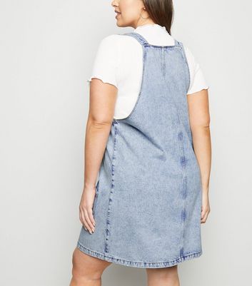 new look curve pinafore dress