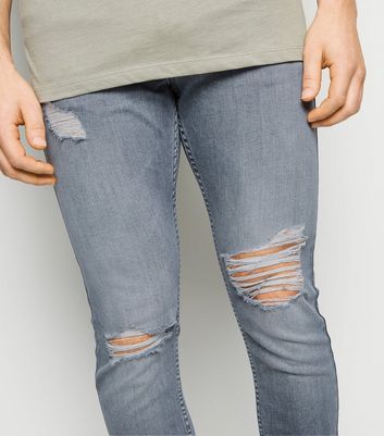 new look grey ripped jeans