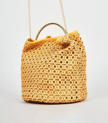 new look woven bag