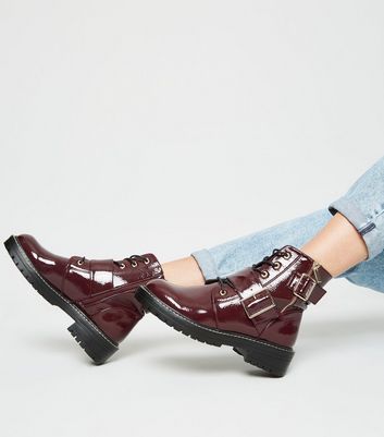 new look red boots