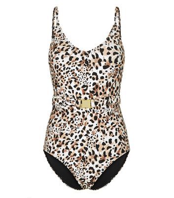 leopard print swimsuit new look