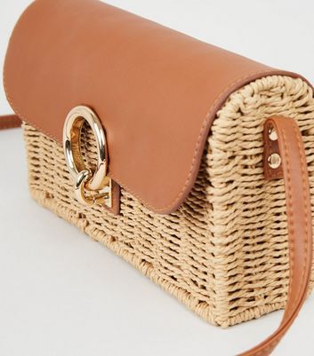 new look woven bag