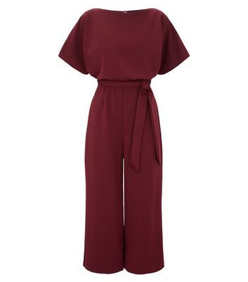 burgundy jumpsuit new look