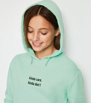 girls mint green hoodie