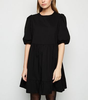 petite black smock dress