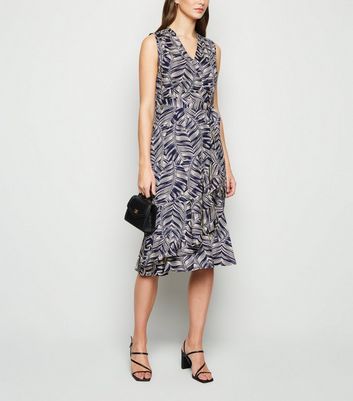 new look leaf print dress