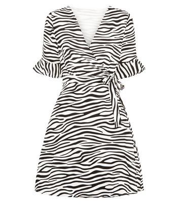 mela leopard print wrap dress