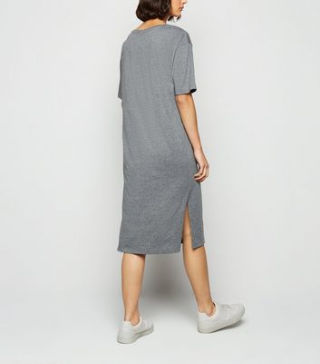 grey jersey midi dress