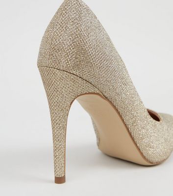 new look gold court shoes