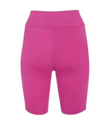 bright pink cycling shorts