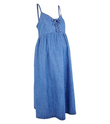 new look denim midi dress