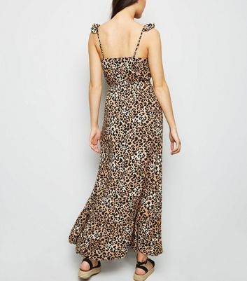 new look leopard print maxi dress