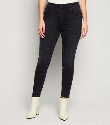 new look lift and shape black jeans