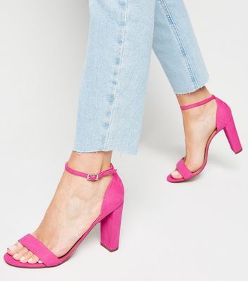 bright pink wide fit heels