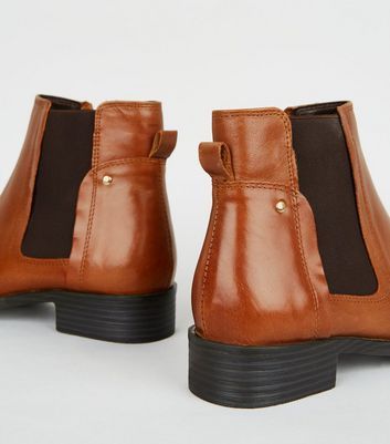 new look tan chelsea boots