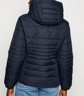 new look grey hooded puffer jacket