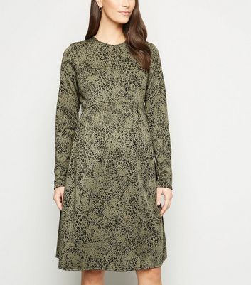 new look maternity leopard print dress