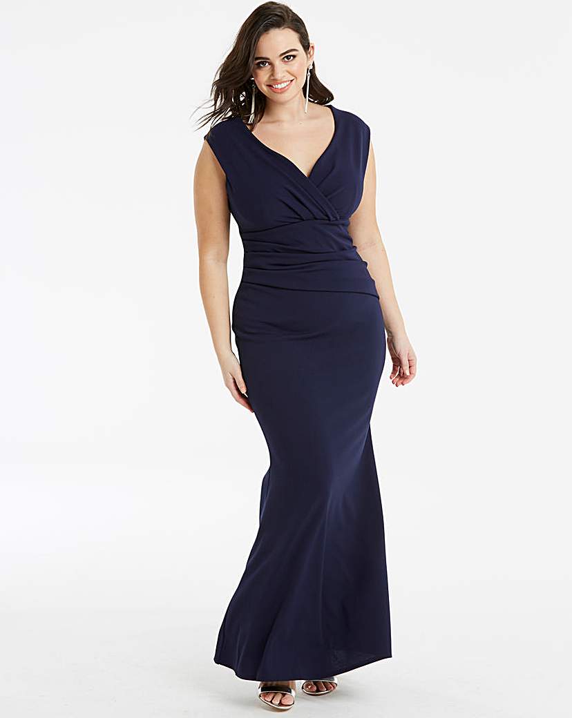 quiz navy wrap dress